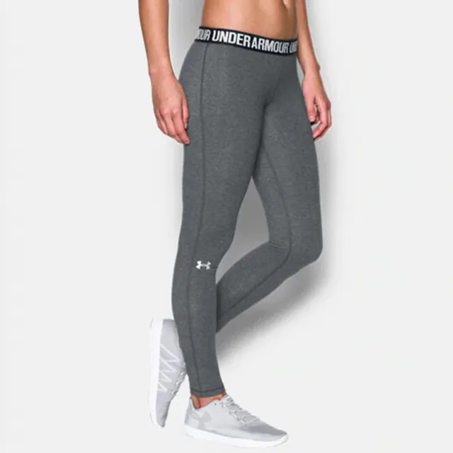 【UNDER ARMOUR】長褲 女款 運動褲 緊身褲 HG FAVORITE 灰 1287136-090
