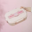 【Mega】可愛粉色小兔五格便當盒 學生分隔便當盒 附餐具+湯碗(飯盒 餐盒 保溫 餐盤 便當袋需另購)