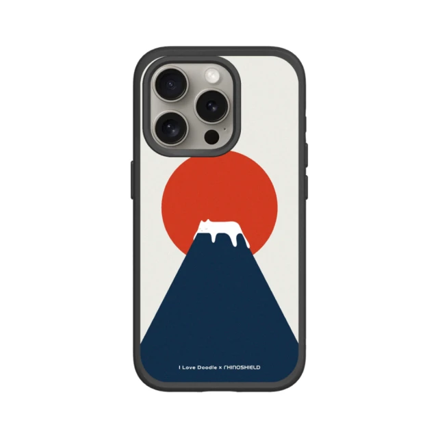 RHINOSHIELD 犀牛盾 iPhone 15系列 SolidSuit MagSafe兼容 磁吸手機殼/富士山(I Love Doodle)