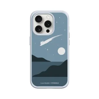 【RHINOSHIELD 犀牛盾】iPhone 15系列 SolidSuit MagSafe兼容 磁吸手機殼/貓咪流星(I Love Doodle)