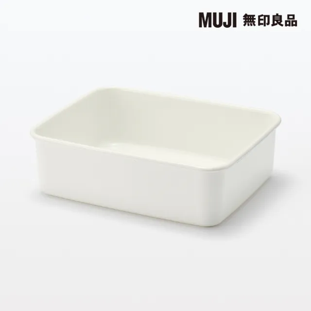 【MUJI 無印良品】琺瑯保存容器/深型.大 約寬19*深23.5*高7cm