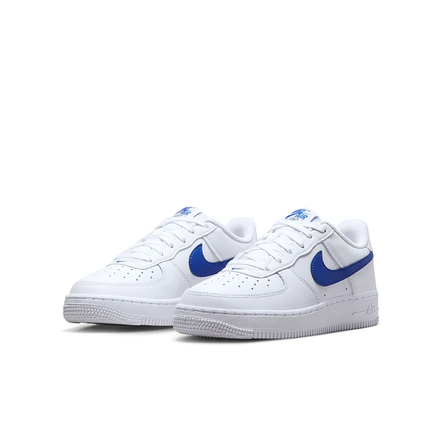 【NIKE 耐吉】休閒鞋 女鞋 大童 運動鞋 AIR FORCE 1 GS 白藍 DV7762-103