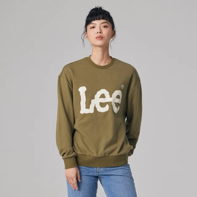 【Lee】男女同款 長袖厚T / 經典大LOGO 共2色 男女共版(LB330038034 / LB330038035)