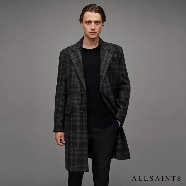 【ALLSAINTS】SARGAS 羊毛中長版大衣 MC028Z(舒適版型)