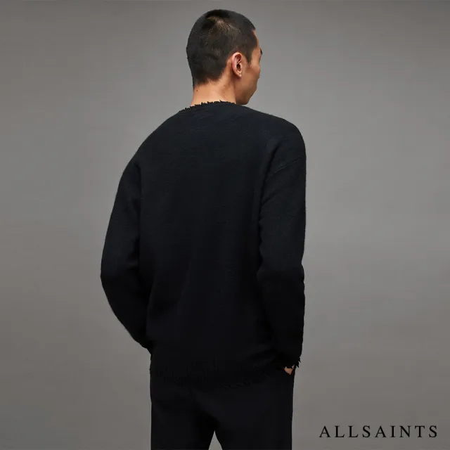 【ALLSAINTS】LUKA SAINTS 羊毛針織上衣BLK/TRADITIONAL WT MK048Z(常規版型)