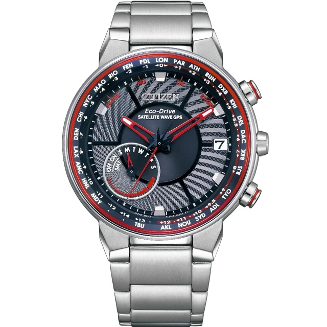 【CITIZEN 星辰】GENTS系列 光動能 GPS衛星對時 多功能腕錶 44mm(CC3031-51E)