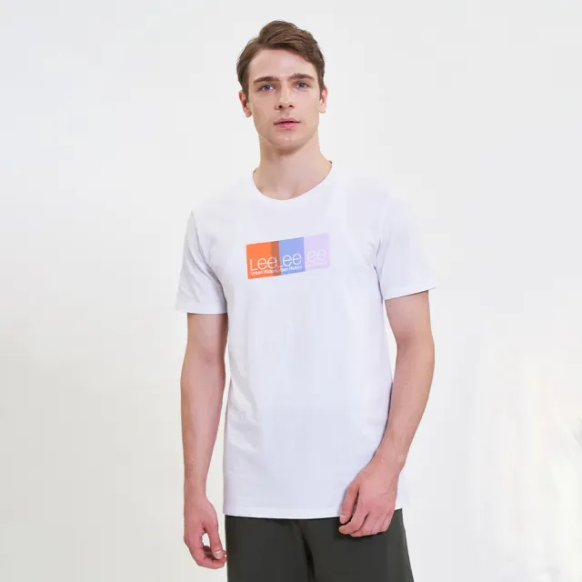 【Lee】出清品-男裝 短袖T恤 / 疊影方框 小LOGO 共2色 標準版型 / UR 系列(LL22022397W / LL220223K14)