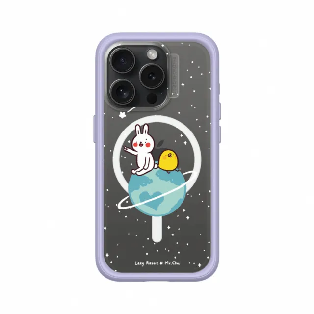 【RHINOSHIELD 犀牛盾】iPhone 15/Plus/Pro/Max Mod NX MagSafe兼容 手機殼/小宇宙(懶散兔與啾先生)