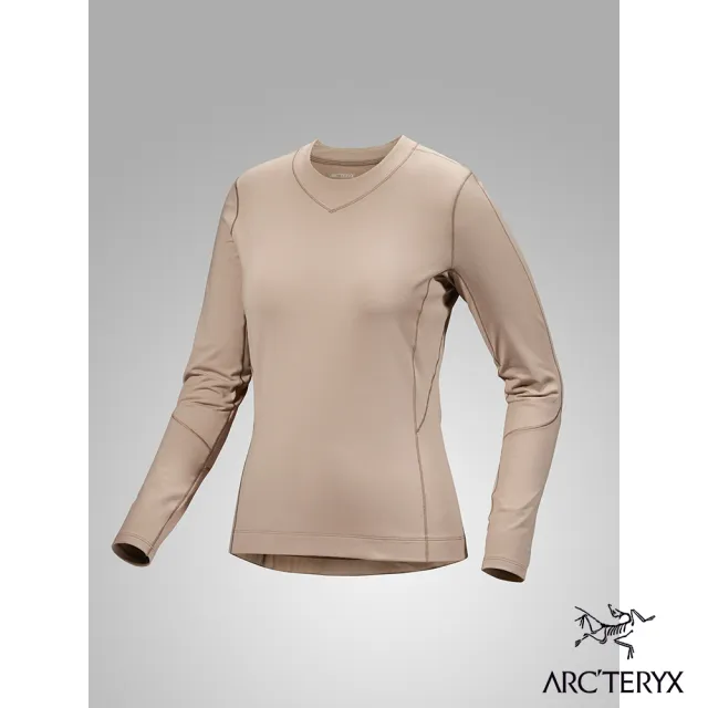 【Arcteryx 始祖鳥官方直營】女 Rho 長袖圓領衫(煙燻棕)