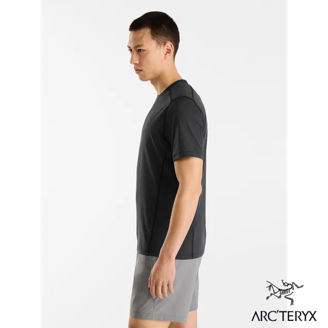 【Arcteryx 始祖鳥官方直營】男 Motus 快乾短袖圓領衫(雜黑)