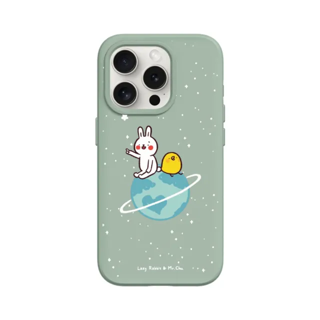 【RHINOSHIELD 犀牛盾】iPhone 15/Plus/Pro/Max SolidSuit背蓋手機殼/小宇宙(懶散兔與啾先生)