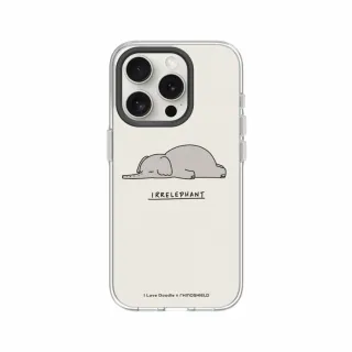 【RHINOSHIELD 犀牛盾】iPhone 15系列 Clear MagSafe兼容 磁吸透明手機殼/大象(I Love Doodle)