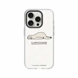 【RHINOSHIELD 犀牛盾】iPhone 15系列 Clear MagSafe兼容 磁吸透明手機殼/樹懶(I Love Doodle)