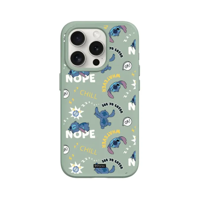 【RHINOSHIELD 犀牛盾】iPhone 15/Plus/Pro/Max SolidSuit MagSafe兼容 磁吸手機殼/史迪奇(迪士尼經典)