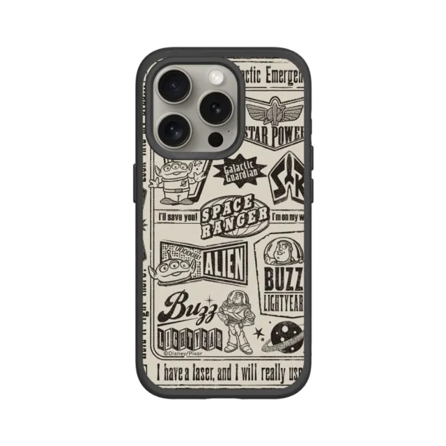 【RHINOSHIELD 犀牛盾】iPhone 15/Plus/Pro/Max SolidSuit背蓋手機殼/玩具總動員-美式風格(迪士尼)
