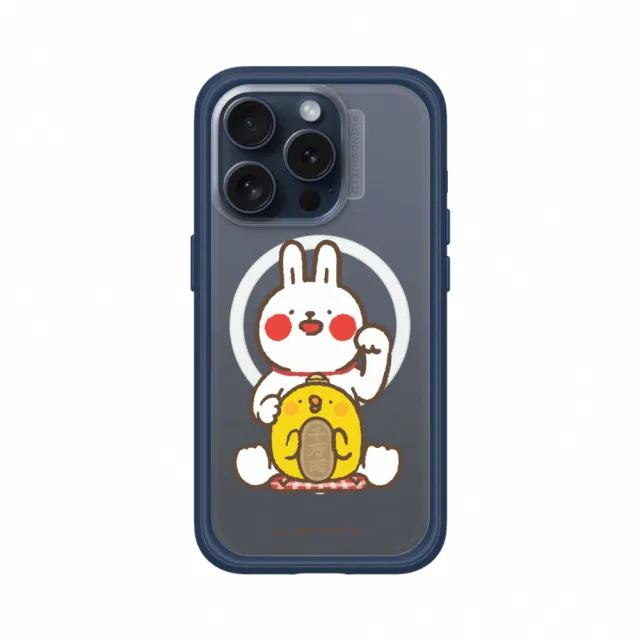 【RHINOSHIELD 犀牛盾】iPhone 15/Plus/Pro/Max Mod NX MagSafe兼容 手機殼/招財(懶散兔與啾先生)