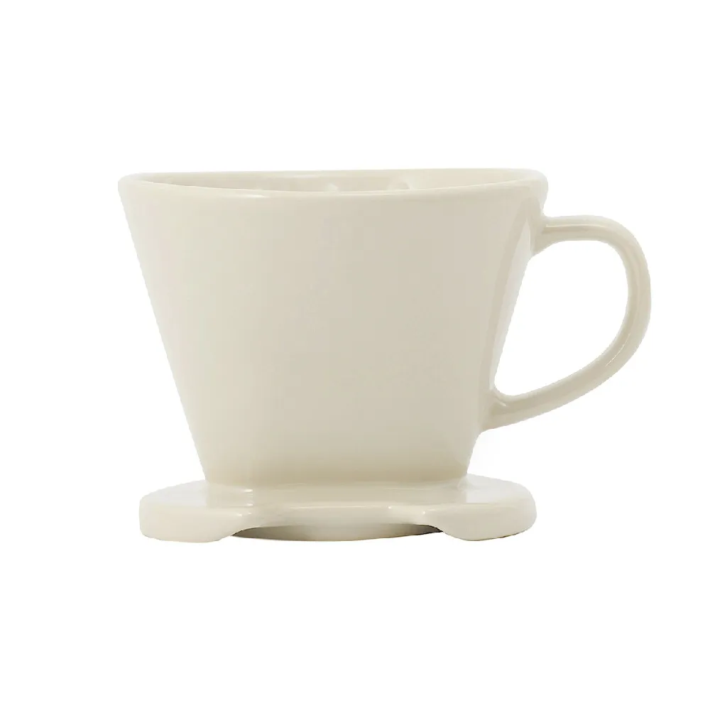 【MUJI 無印良品】火石器咖啡濾杯 / 灰米 直徑11.3cm