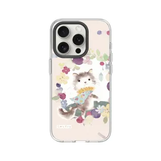 【RHINOSHIELD 犀牛盾】iPhone 15系列 Clear MagSafe兼容 磁吸透明手機殼/跟我走貓咪(涼丰系列)