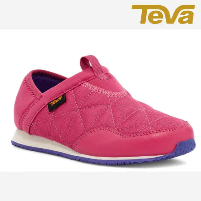 【TEVA】Re Ember 童鞋 兩穿式防潑水法國麵包鞋/休閒鞋/懶人鞋 胭脂紅(TV1135290CCRMR)