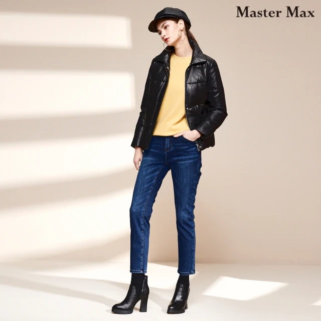 Master Max 單釦刷色合身九分牛仔褲(8323025)