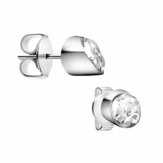 【Calvin Klein 凱文克萊】Brilliant系列鋼色耳環(ck耳環)