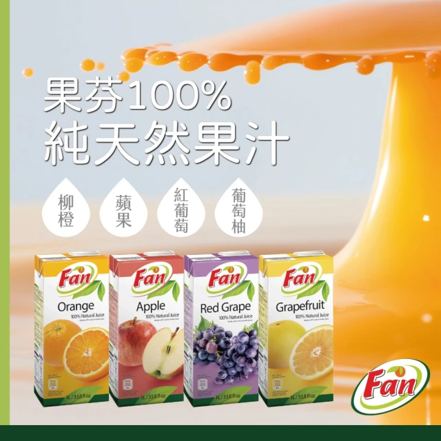 Fan果芬 歐洲原裝進口果芬100%純天然果汁1000mlx