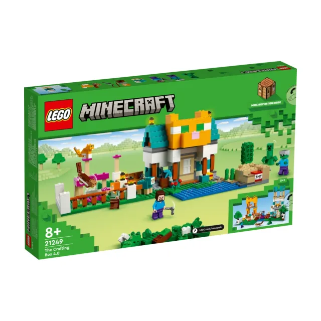 【LEGO 樂高】Minecraft 21249 The Crafting Box 4.0(河邊高塔或貓小屋 2合1場景 麥塊)