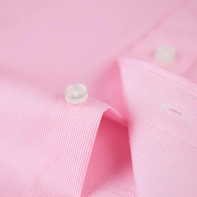 【Blue River 藍河】男裝 粉紅色短袖襯衫-細條紋(日本設計 純棉舒適)