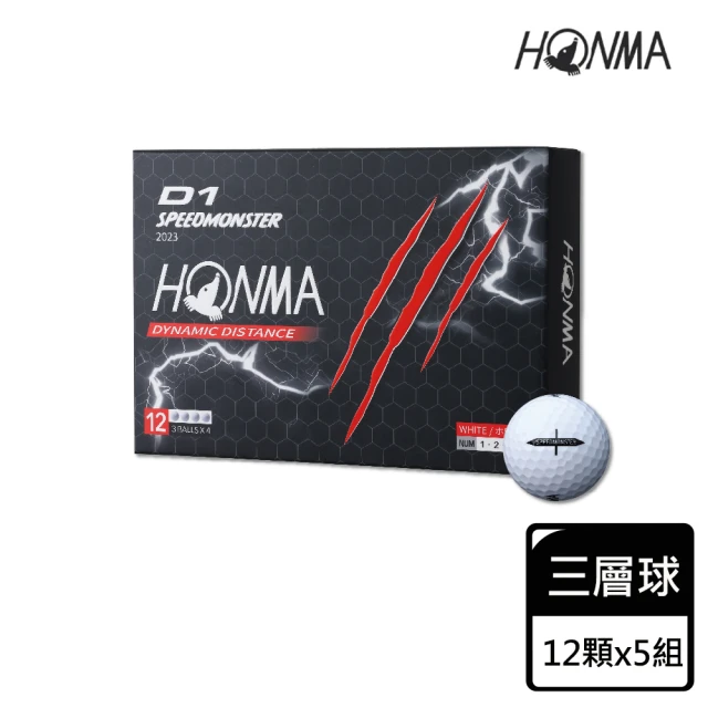 【HONMA 本間高爾夫】GOLF BALL D1 SPEEDMONSTER 2023 三層球 高爾夫球 BT2302(5入組)