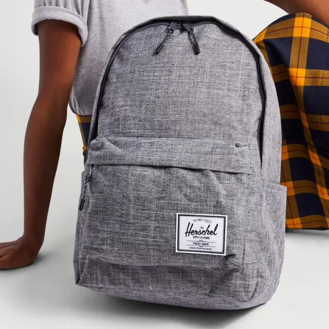 【Herschel】Classic XL 特大 黑色 全黑 帆布 防潑水 尼龍內裡 可放水壺 大容量 書包 男女 背包 後背包