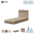 【A FACTORY 傢俱工場】直樹 日系美型 機能插座房間二件組 單大3.5尺(床片+床底)
