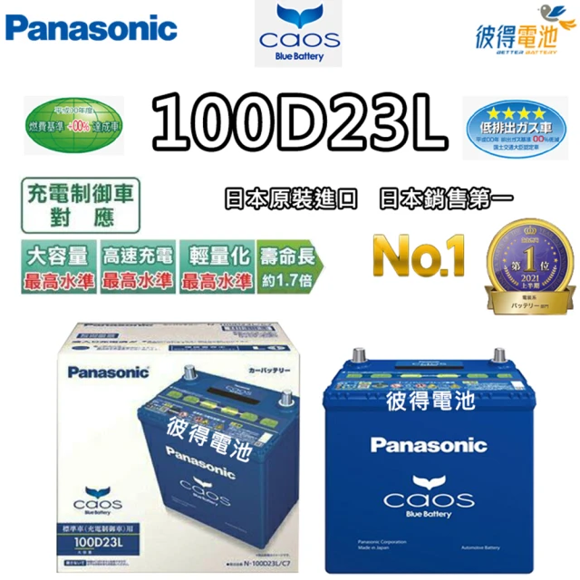 Panasonic 國際牌 100D23L 100D23R CAOS(充電制御電瓶 銀合金 免保養 JP日本製造)