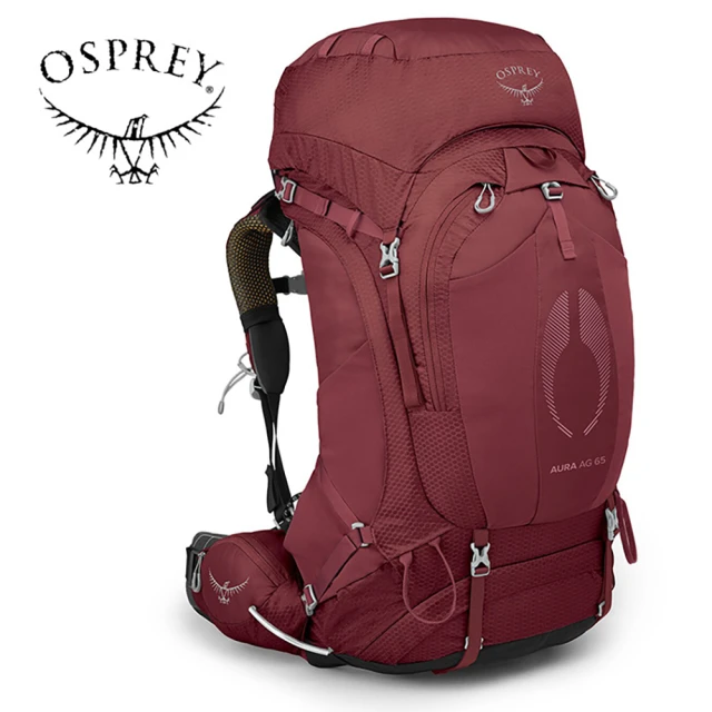 OspreyOsprey Aura AG 65 登山背包 65L 女款 莓果紅(健行背包 徙步旅行 登山後背包)