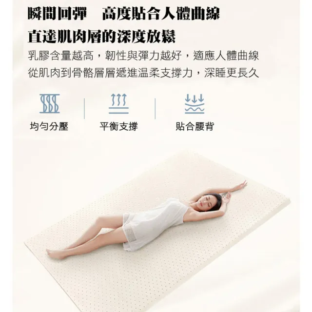 【本木】本木-五星飯店專用 天絲抗菌天然乳膠2.4mm硬獨立筒床墊(單大3.5尺)