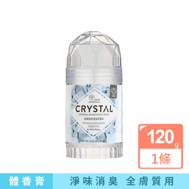 美國CRYSTAL 長效淨味約24小時礦物鹽身體固體除臭棒-