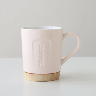 【Just Home】拿鐵時光陶瓷馬克杯420ml 粉色(杯子 陶瓷杯 馬克杯)
