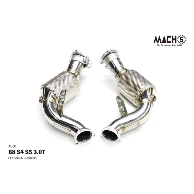 Mach5 AUDI S4 S5 高流量帶三元催化排氣管(B8 3.0T適用 機械增壓)