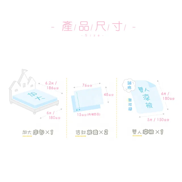 【享夢城堡】天絲卡通四件式床包涼被組(雙人加大-三麗鷗大耳狗Cinnamoroll 晴天娃娃-藍)