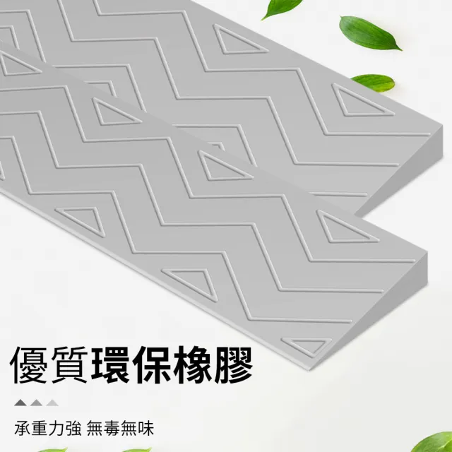 【BRANDY】無障礙登高坡 2公分高 上路塑料斜坡 門口墊 3-HBA0208100GR(用途廣泛 臺階墊板 門檻墊)