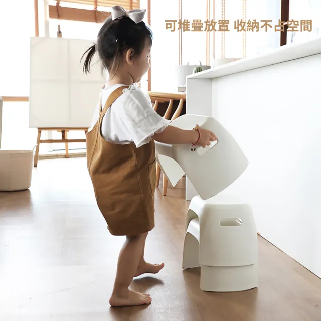 【挪威森林】時尚弧形加厚止滑穩固小矮凳(可堆疊收納小椅子/兒童椅/洗澡椅/穿鞋椅/墊腳椅)