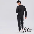 【SKY YARD】網路獨賣款-運動休閒束口長褲(黑色)