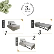 【Hampton 漢汀堡】莫里斯耐磨皮單人沙發床-附USB充電-多色可選(一般地區免運費/沙發床/附靠枕/加大尺寸)