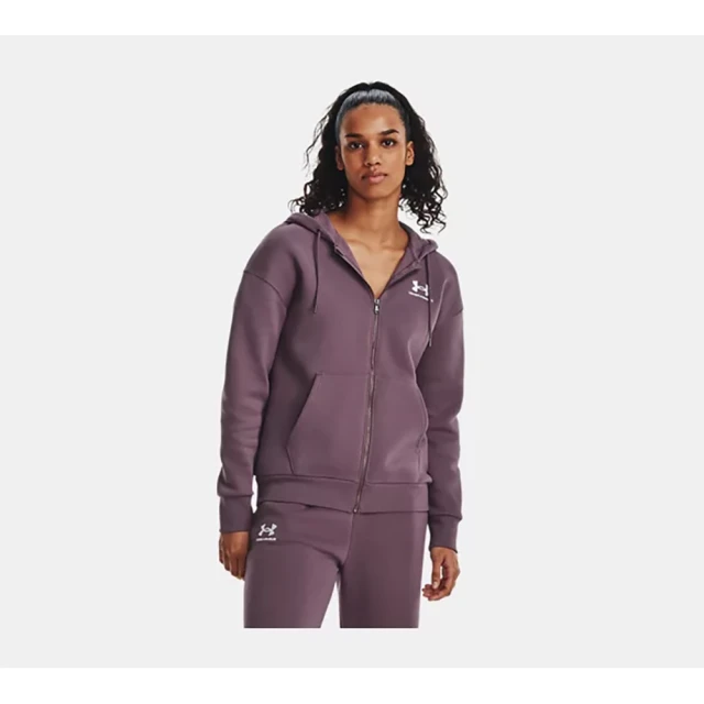 UNDER ARMOUR 雙11 UA 女 Essential Fleece 連帽外套 靜默粉(1379474-500)