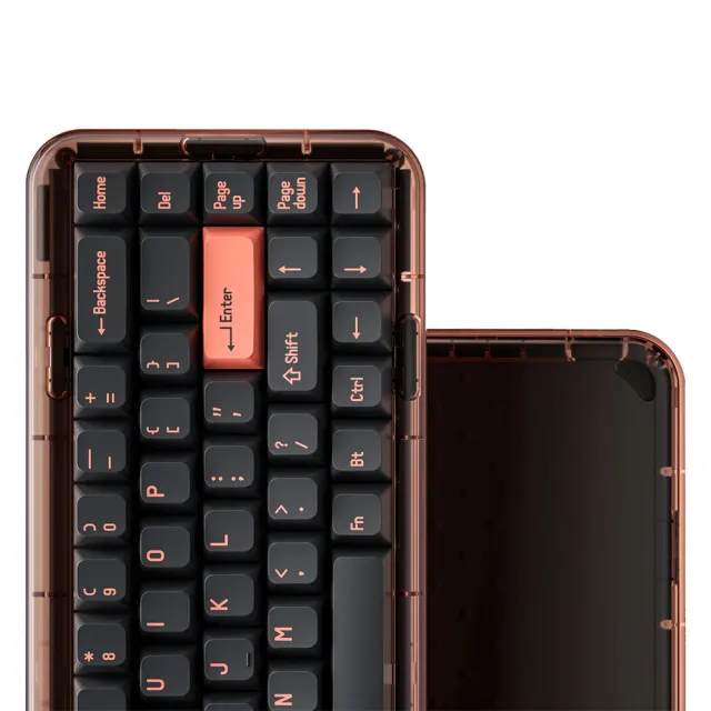 MelGeek】Mojo68 黑鴿子透明機械鍵盤(68鍵/Gateron 茶軸/三模/英文 
