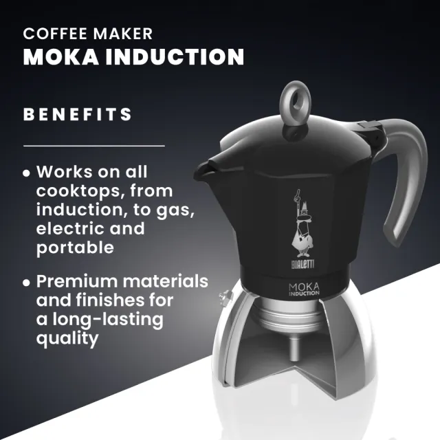 【Bialetti 比亞樂堤】電火摩卡壺不鏽鋼4杯份-公司貨(電磁爐適用/咖啡機/原廠保固2年)