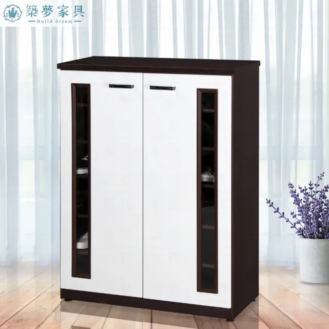 【Build dream 築夢家具】2.7尺 防水塑鋼 壓克力開門鞋櫃