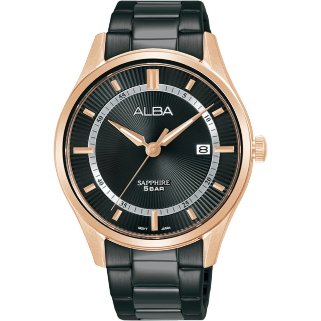 ALBA PRESTIGE 時尚簡約男錶 41MM 黑金(VJ42-X342SD/AS9R10X1)