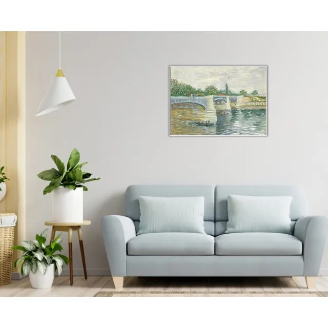 《傑克島的風光》梵谷．後印象派 世界名畫 經典名畫 風景油畫-白框60x80CM
