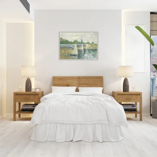 《傑克島的風光》梵谷．後印象派 世界名畫 經典名畫 風景油畫-白框60x80CM