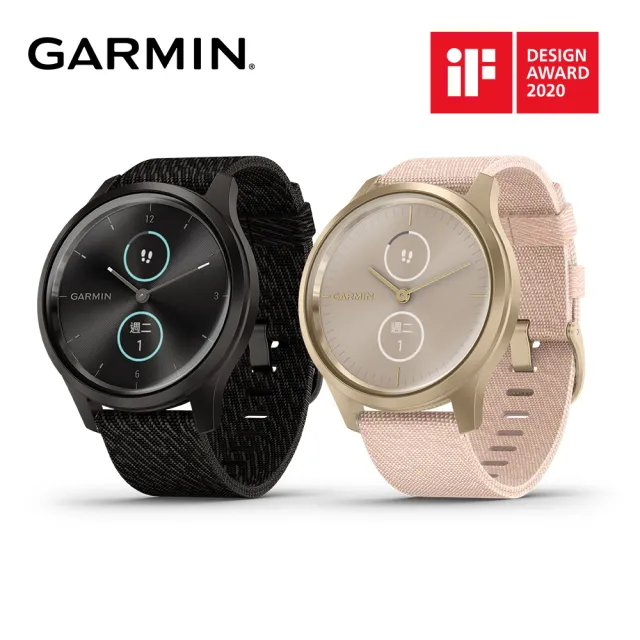 GARMIN】vivomove style 指針智慧腕錶(尼龍錶帶) - momo購物網- 好評